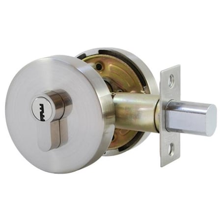 Jako Jako Round Deadbolt High Security; Satin Nickel - Zamak RD102SN-AS